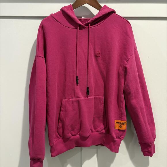 MLM x GEF Hoodie Mens Large Pink Maluma El Arte de los Sueños Pullover - Picture 1 of 12